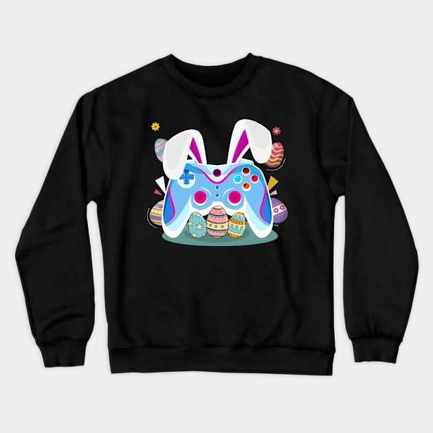 Funny Easter Gamer Video Game Gaming Crewneck Sweatshirt by TheBeardComic